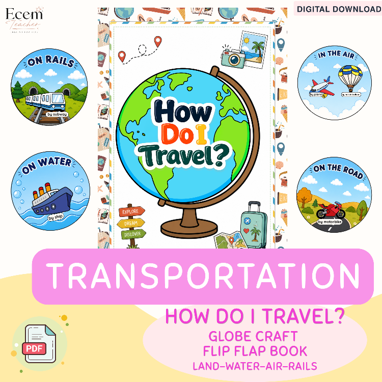  How Do I Travel?  Transportation Flip Flap Book | Vehicles Sorting Activity
