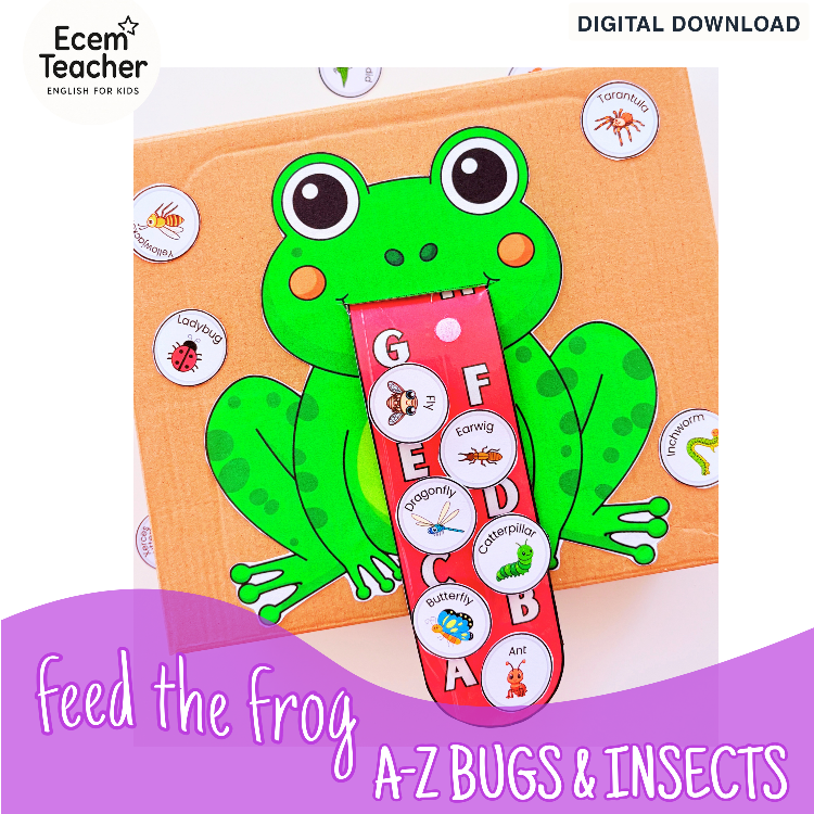 Bug Alphabet Feeding Activity | Printable Preschool & Kindergarten Learning Game