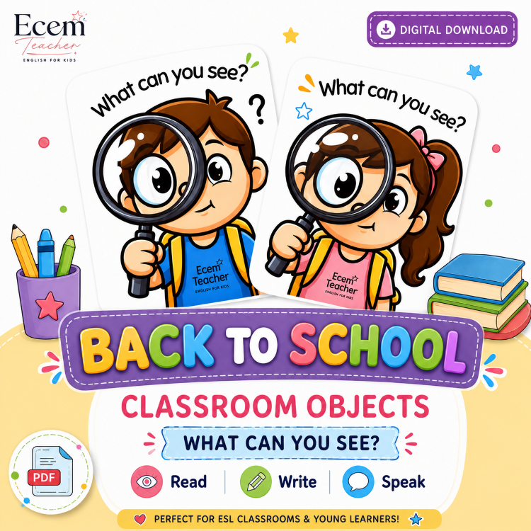 What Can You See? Flip Flap Activity | Preschool ESL Printable | Interactive Speech & Vocabulary