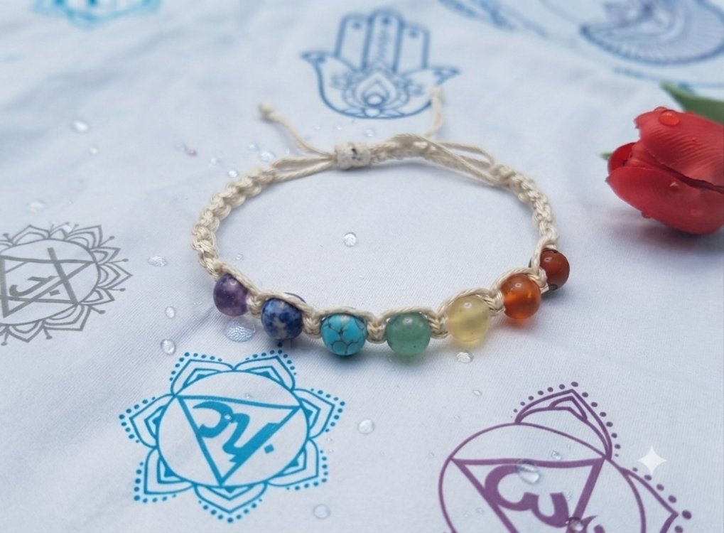 Echo Zen Craft – Çakra Dengeleyici El Örgüsü Doğal Taş Bileklik