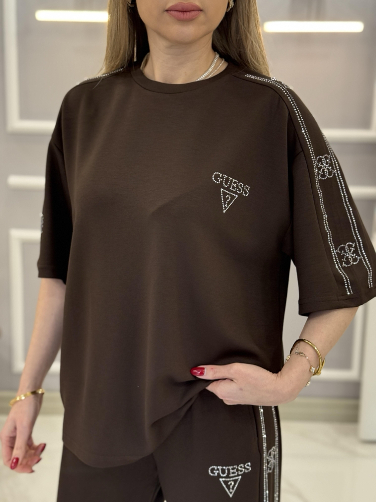Guess taşlı şeritli takım