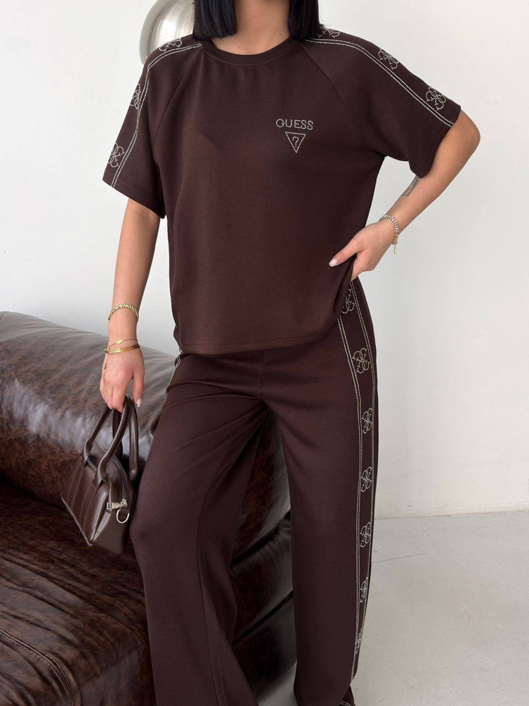 Guess taşlı şeritli takım