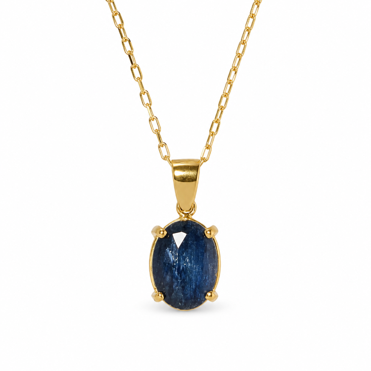 Dark Blue Kyanite | Doğal Taşlı Kolye