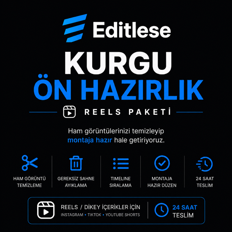 Kurgu Ön Hazırlık Sistemi | Ham Görüntü Düzenleme