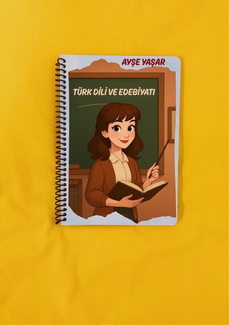 TÜRKÇE ÖĞRETMENİ KİŞİYE ÖZEL NOT DEFTERİ 
