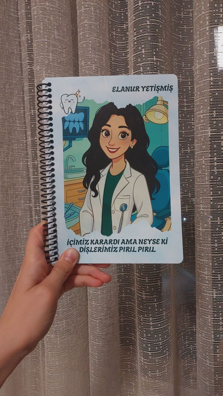 DİŞ HEKİMİ KİŞİYE ÖZEL NOT DEFTERİ TASARIMI 