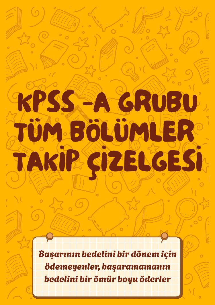 KPSS A GRUBU TAKİP ÇİZELGESİ 