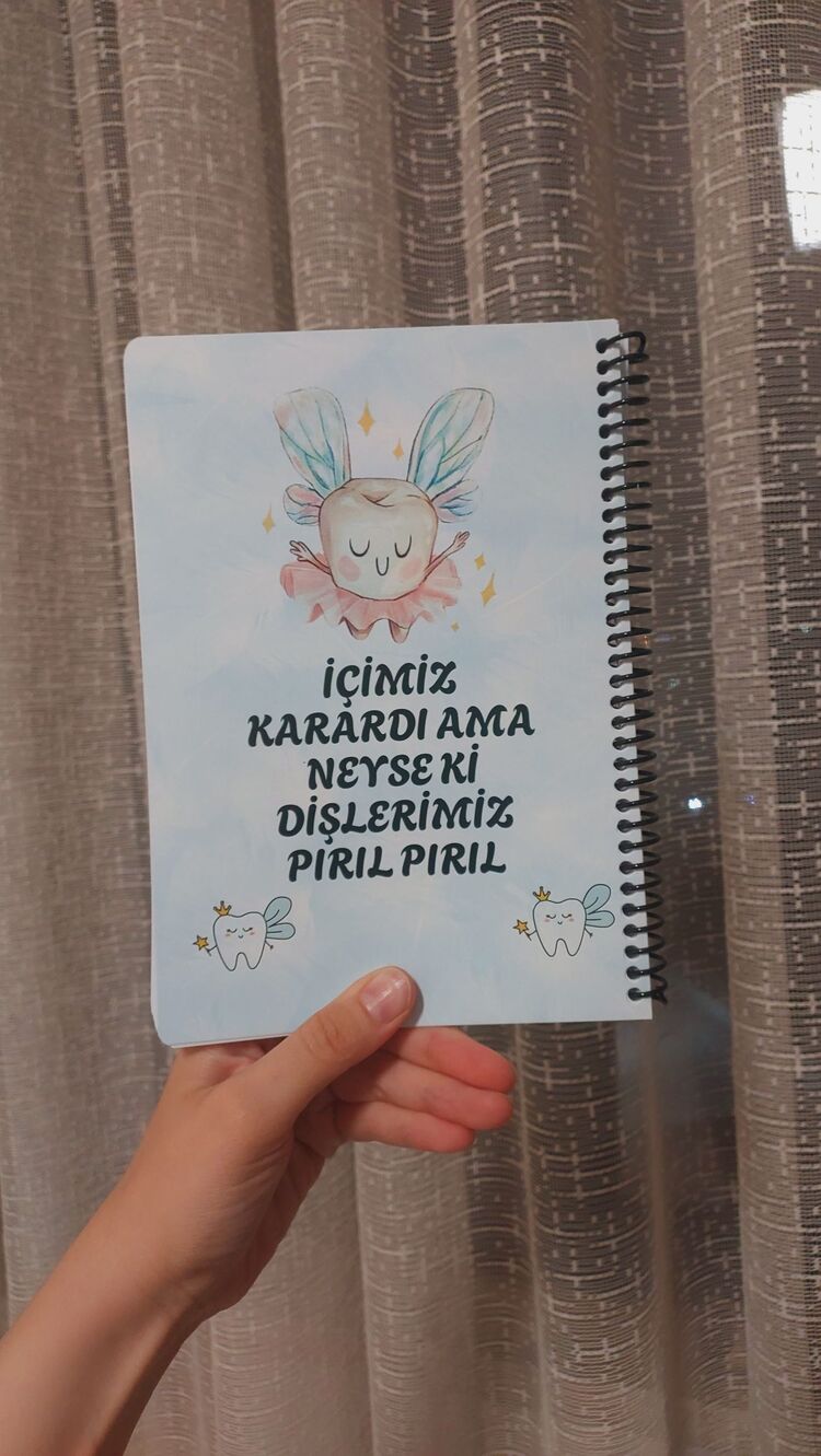 DİŞ HEKİMİ KİŞİYE ÖZEL NOT DEFTERİ TASARIMI 