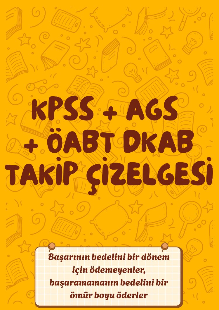 KPSS AGS + ÖABT DKAB TAKİP ÇİZELGESİ 