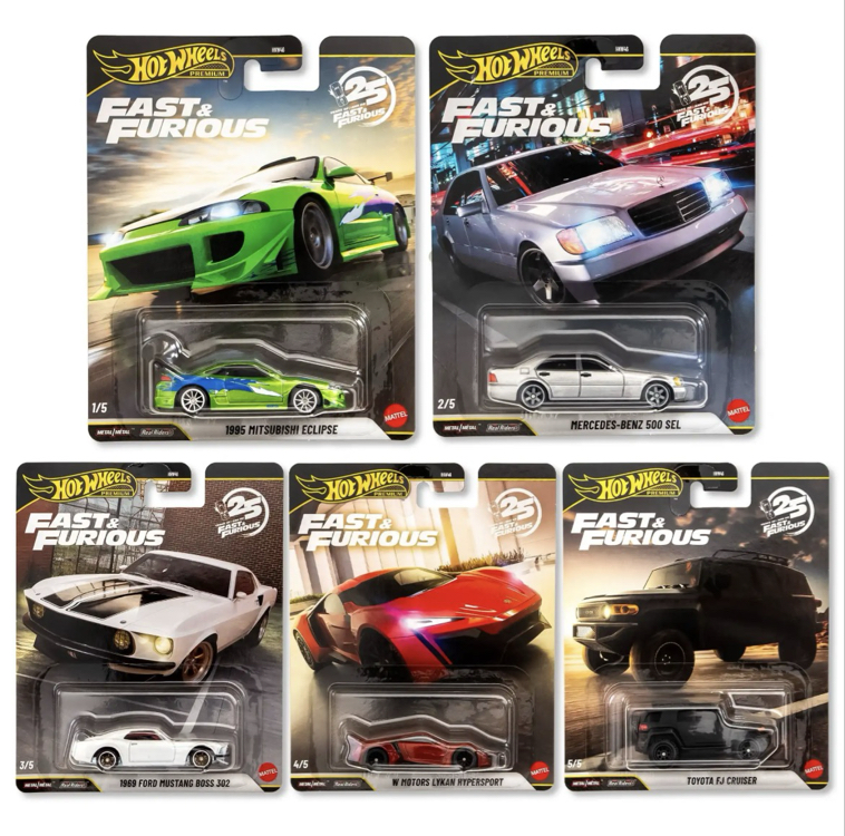 Hot Wheels Premium F&F 25. Yıl Özel seri Case Dahil