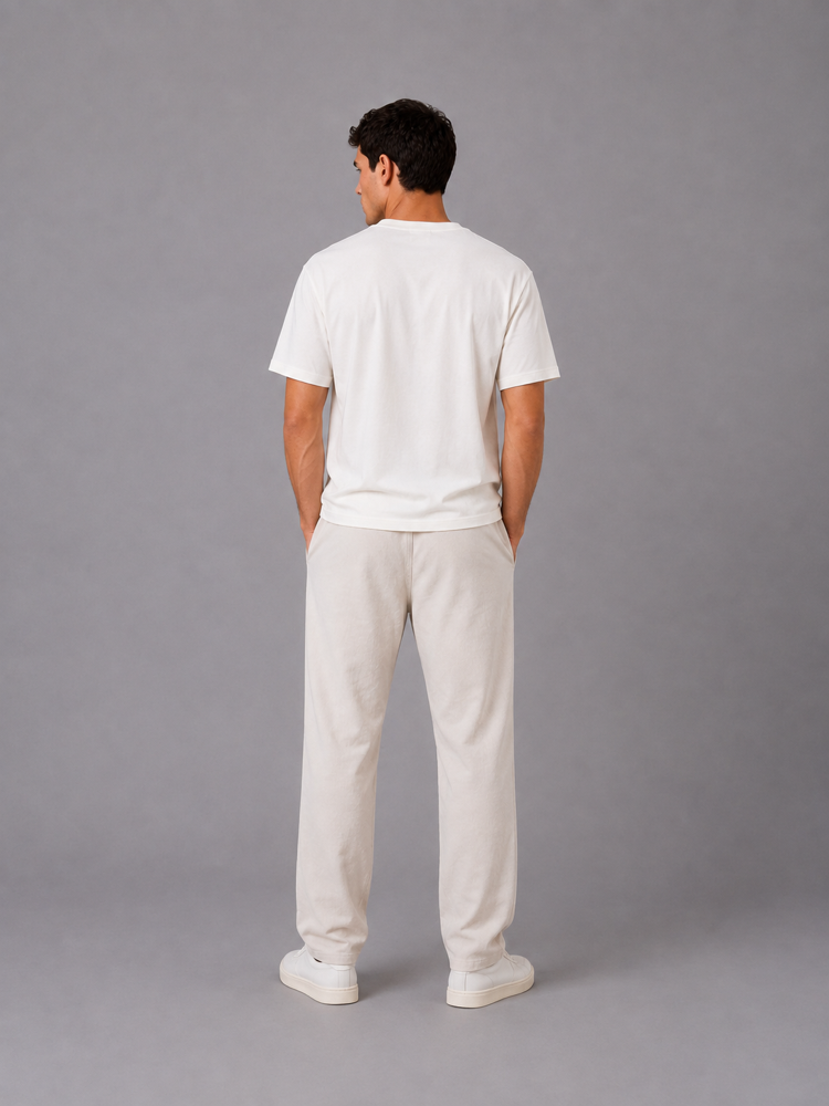 Oversize Düz Beyaz T-Shirt