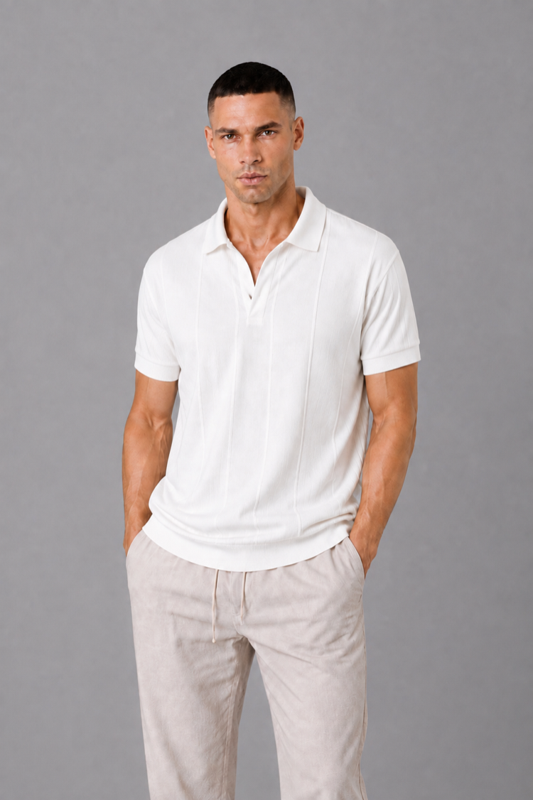 Essential Polo Yaka Örme T-Shirt