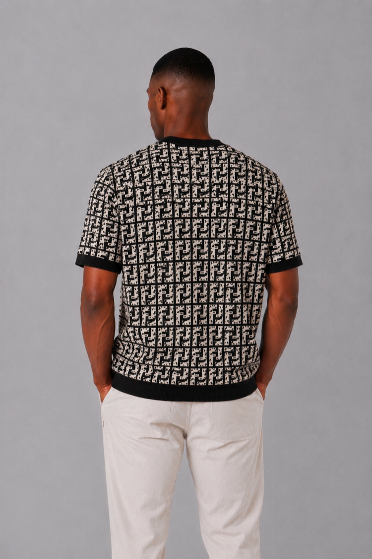 F Desenli Triko T-Shirt