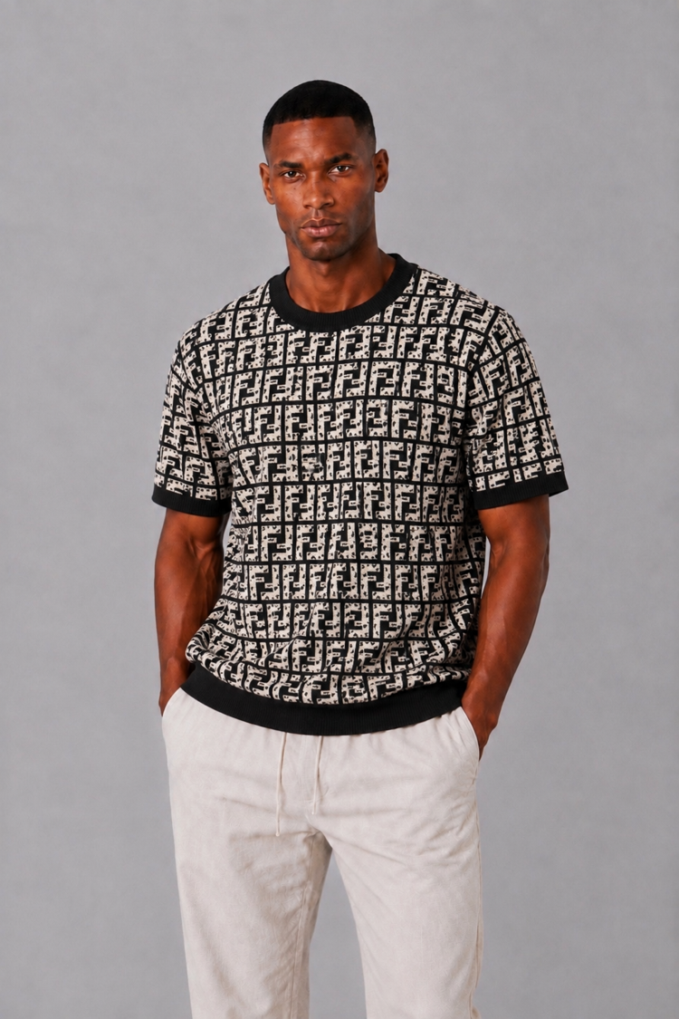 F Desenli Triko T-Shirt