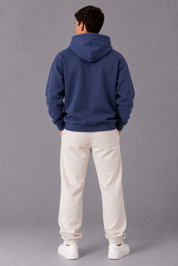 Basic Kapüşonlu Sweatshirt - Lacivert