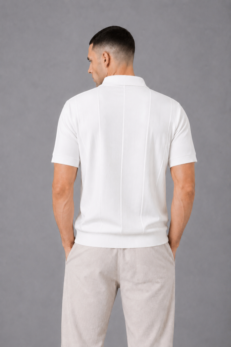 Essential Polo Yaka Örme T-Shirt