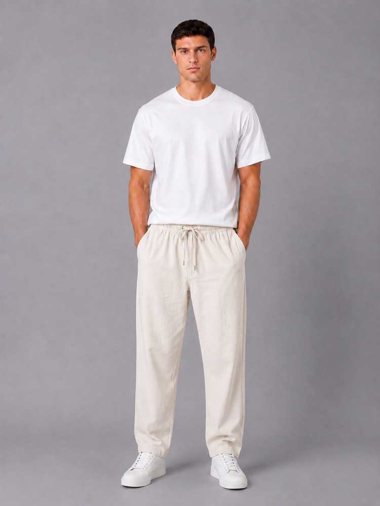 Bej Relax Baggy Pantolon
