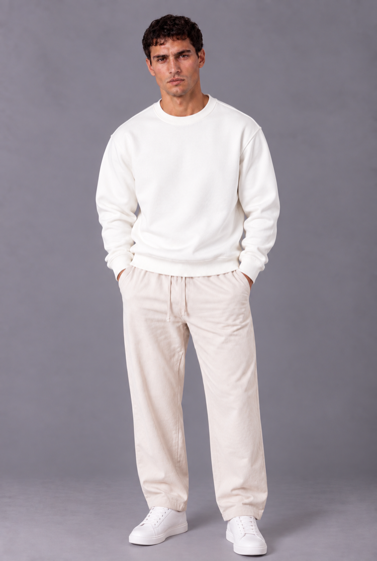 Basic Sweatshirt - Beyaz