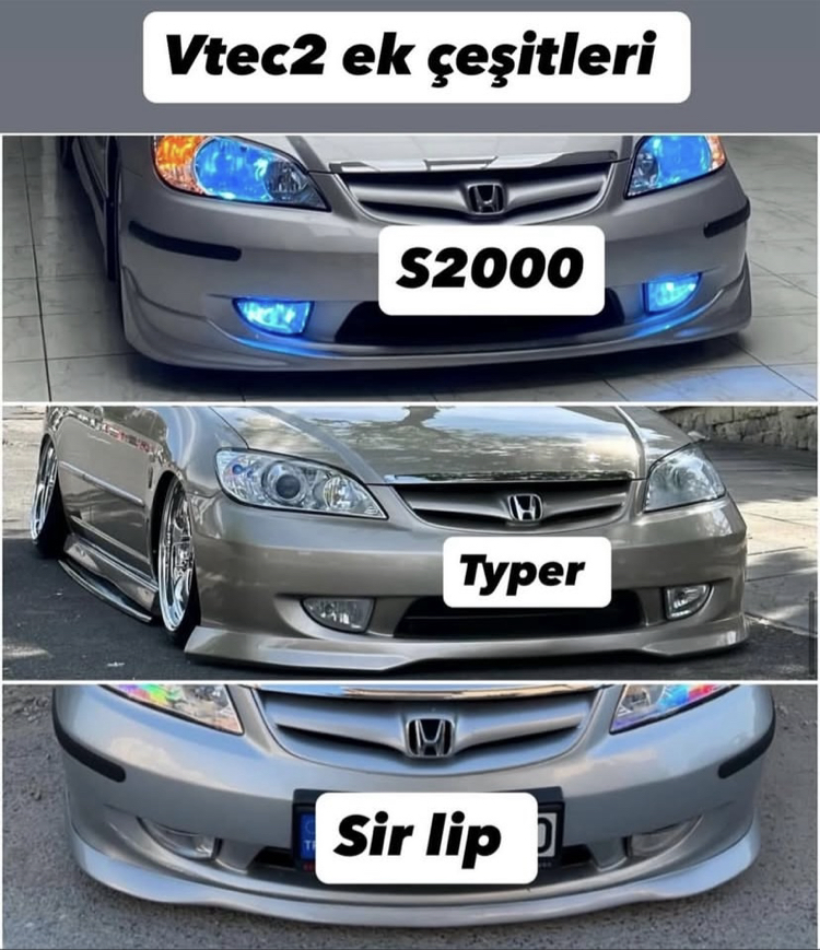 Vtec 2 makyajlı kasa s2000 ek 