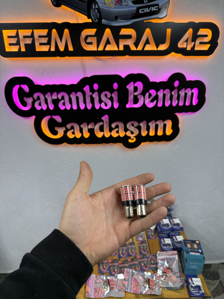 Kırmızı 144 led tek duy