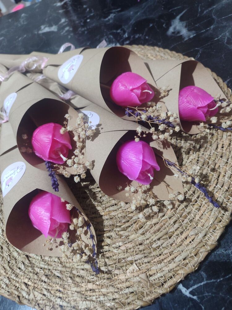 Lale mum buketi (5 adet)