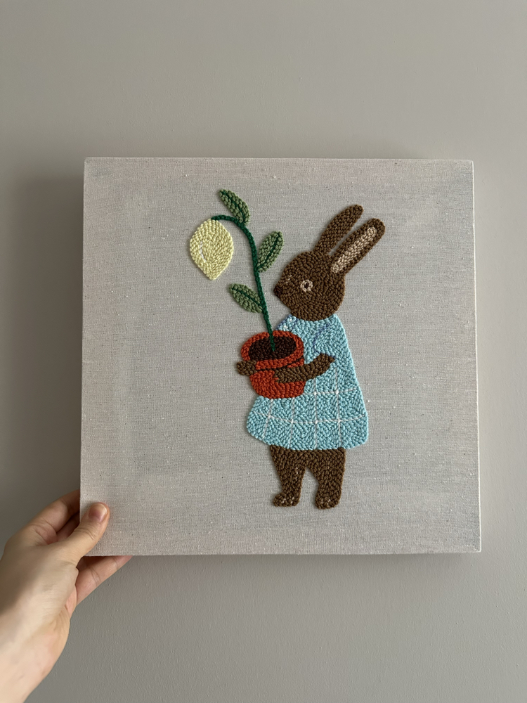 Bunny’s Lemon Punch Needle Tablo
