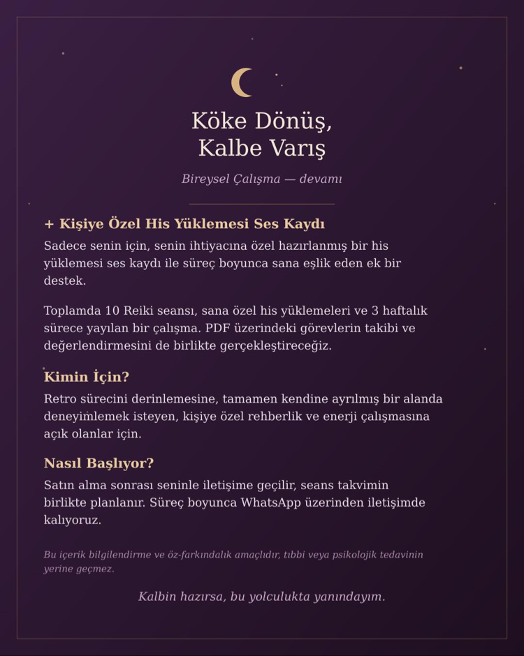 "Köke Dönüş, Kalbe Varış" (Bireysel Çalışma)