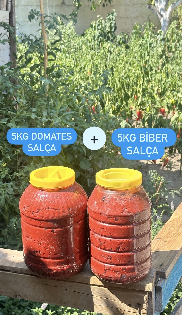 5kg domates salça + 5kg biber salça