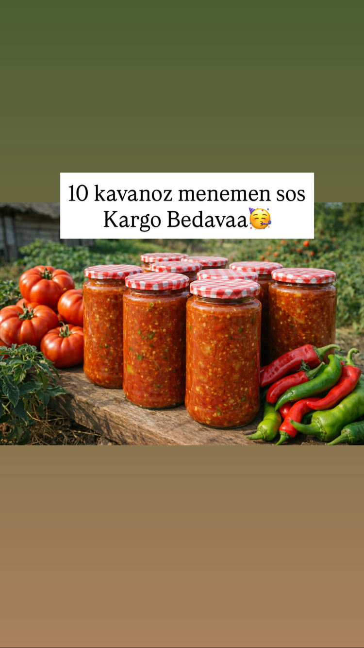10 kavanoz menemen sos(kargo bedava)