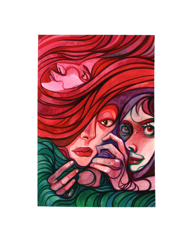 Red, green Postcard