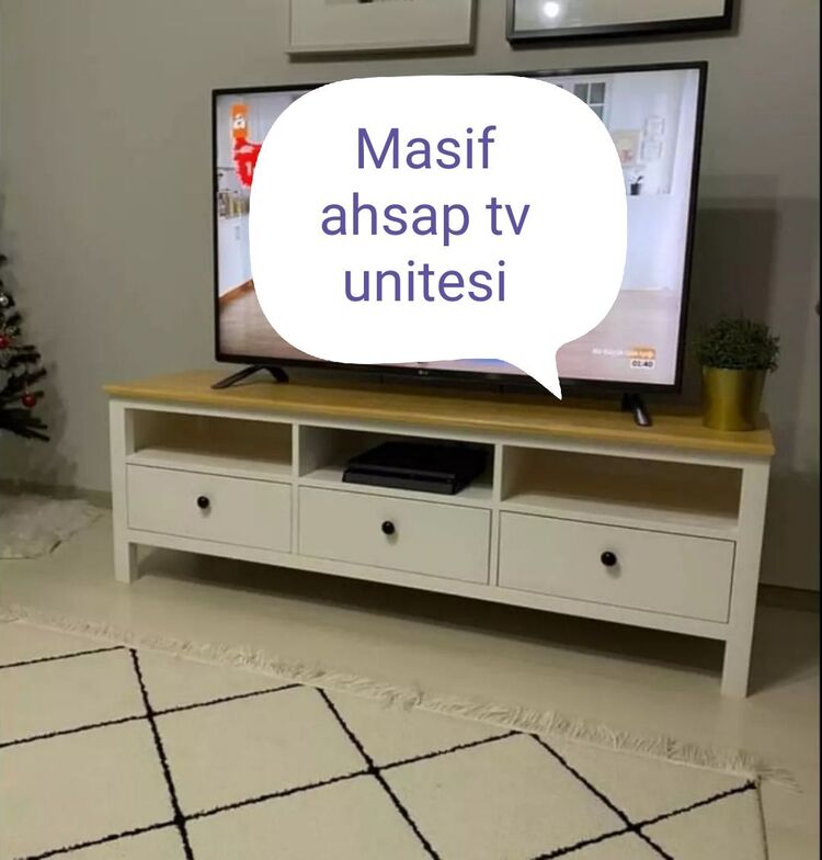 masif ahsap TV ünitesi 