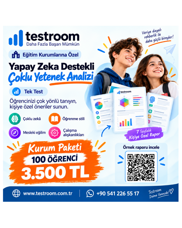 Yapay Zekâ Destekli Çoklu Yetenek Analizi – Kurum Paketi (100 Öğrenci)