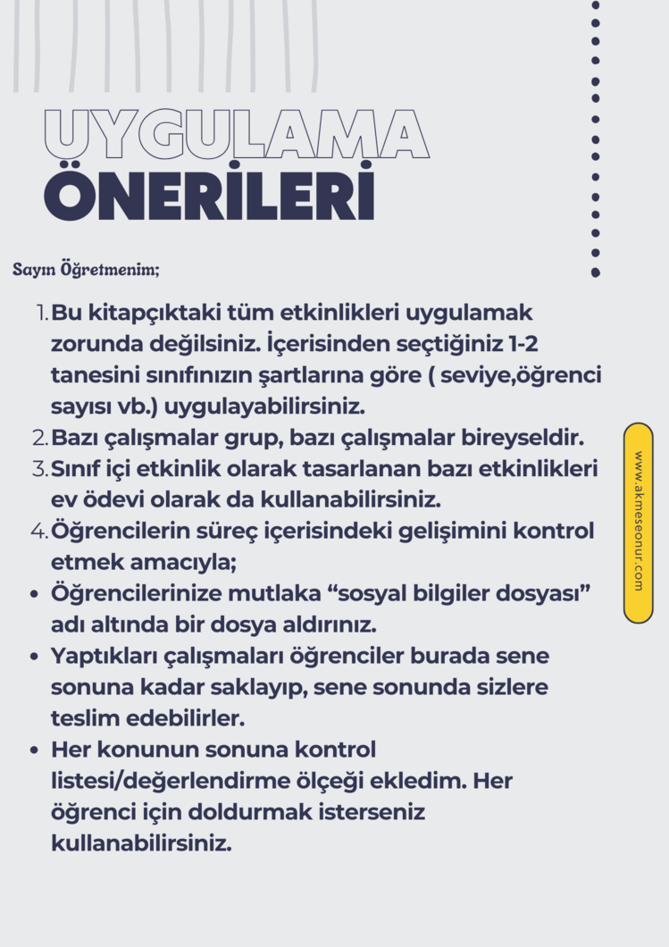 5. SINIF 1. ÜNİTE SINIF İÇİ ETKİNLİK ÖĞRETMEN KİTAPÇIĞI-22 FARKLI ETKİNLİK-61 SAYFA