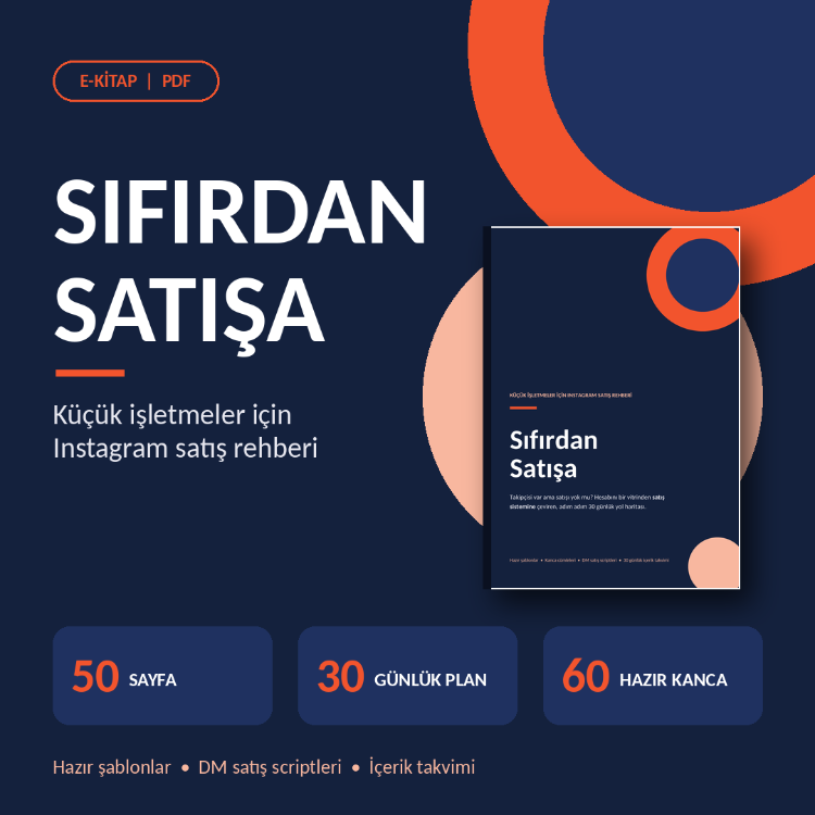 Küçük İşletmeler İçin Instagram Satış Rehberi + Hazır Şablonlar (PDF)