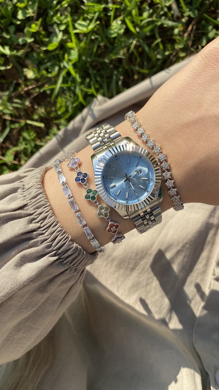 Rolex Seri Silver-Mavi Saat