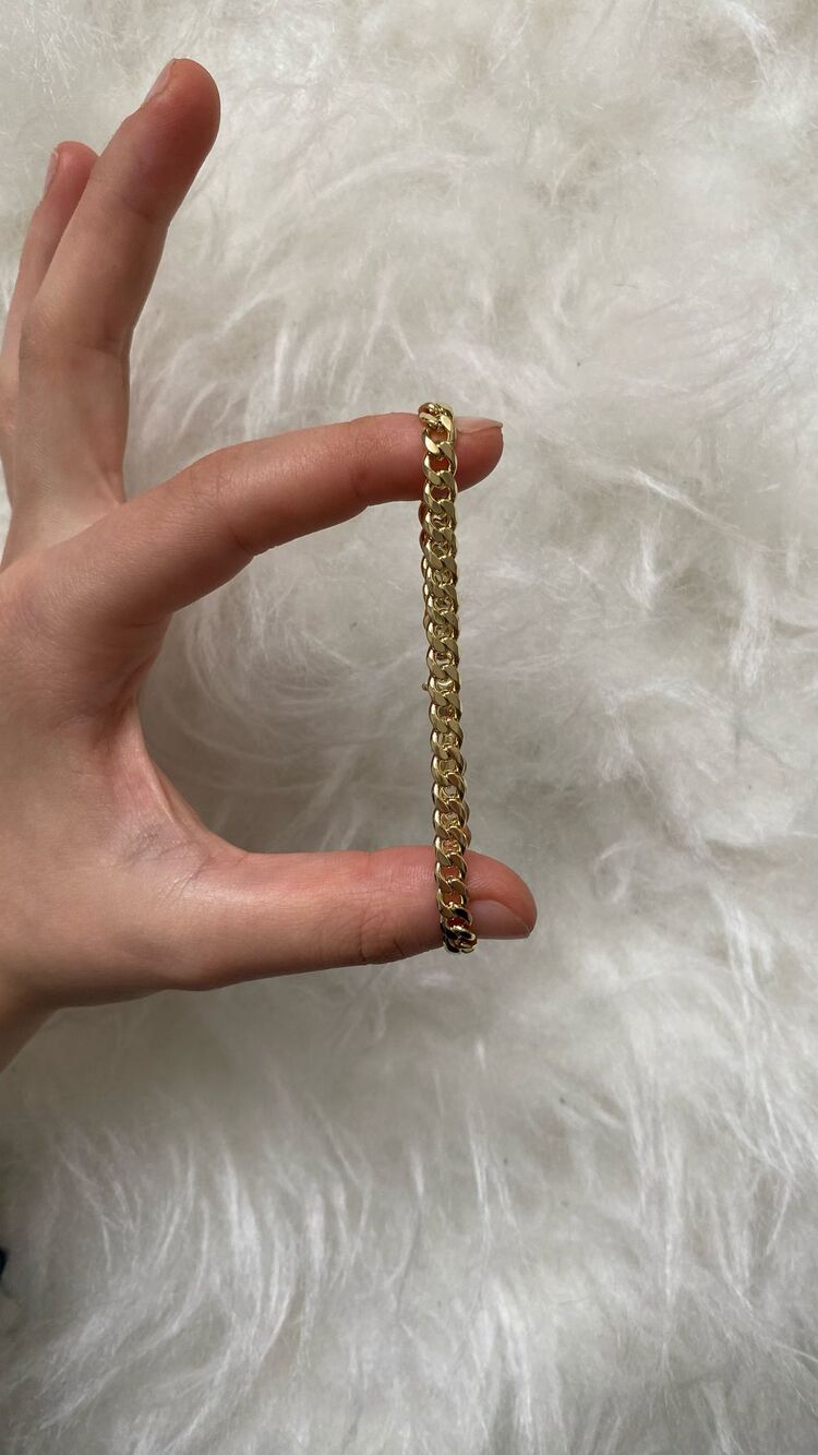 Sade Zincir Gold Bileklik 