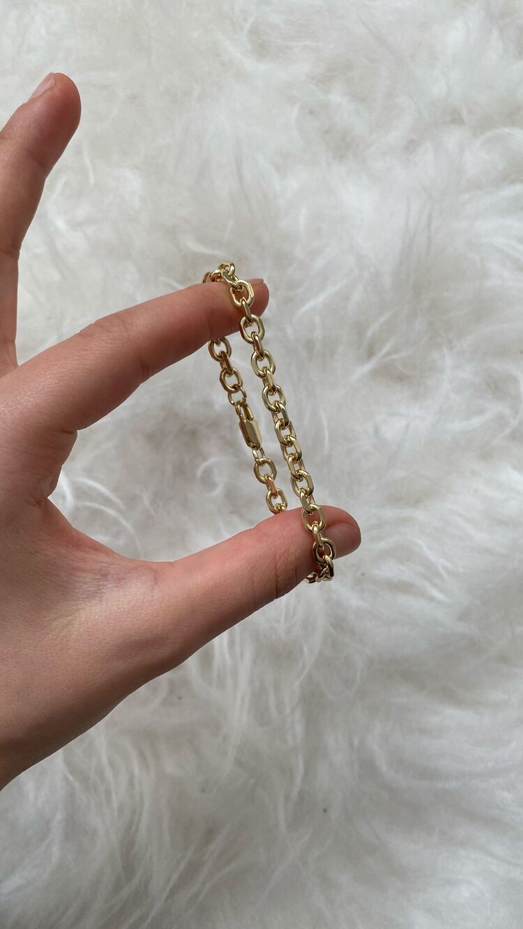 VİP Kaplama Gold Zincir Bileklik