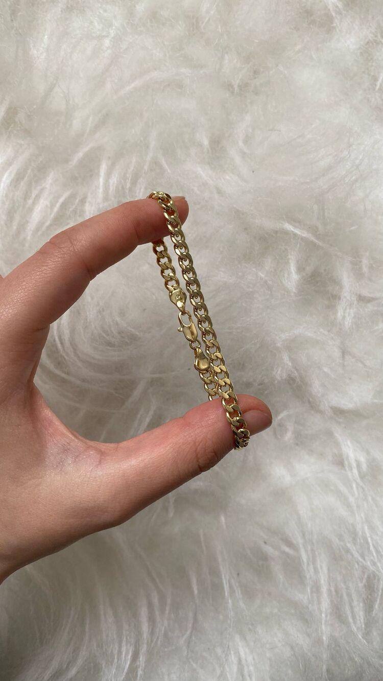 Sade Zincir Gold Bileklik 
