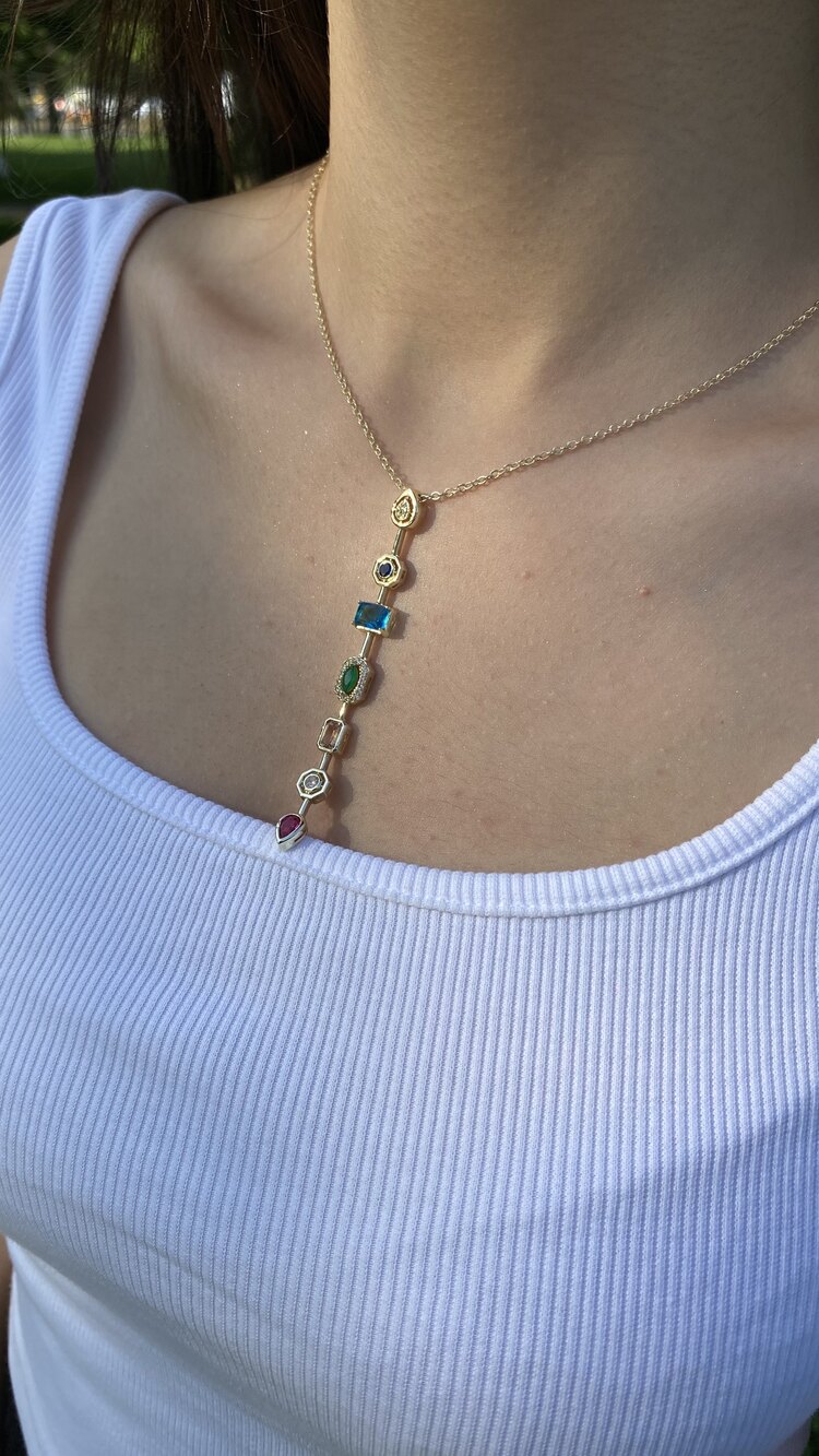 Elegant Minimal Y Kolye Gold
