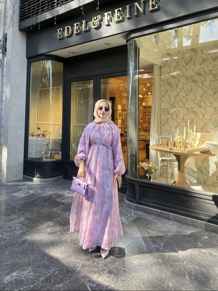 Polen elbise pembe