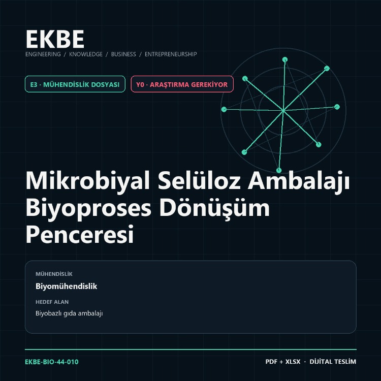 Mikrobiyal Selüloz Ambalajı Biyoproses Dönüşüm Penceresi
