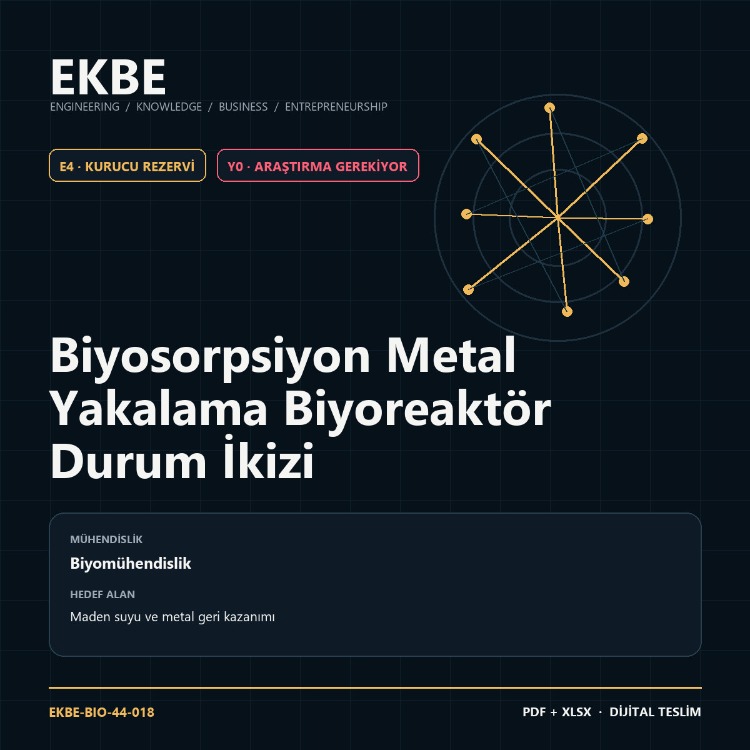 Biyosorpsiyon Metal Yakalama Biyoreaktör Durum İkizi