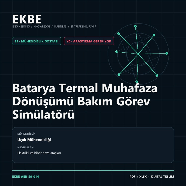 Batarya Termal Muhafaza Dönüşümü Bakım Görev Simülatörü