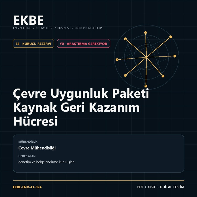 Çevre Uygunluk Paketi Kaynak Geri Kazanım Hücresi