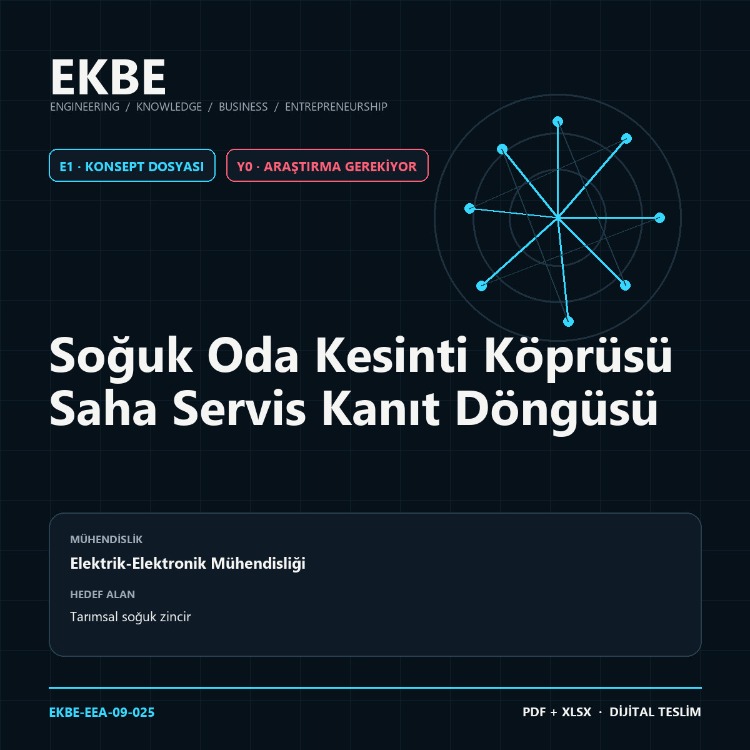 Soğuk Oda Kesinti Köprüsü Saha Servis Kanıt Döngüsü