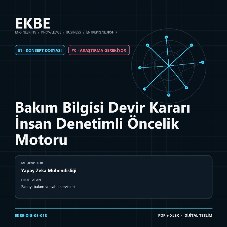 Bakım Bilgisi Devir Kararı İnsan Denetimli Öncelik Motoru