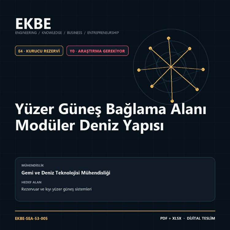 Yüzer Güneş Bağlama Alanı Modüler Deniz Yapısı