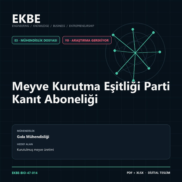 Meyve Kurutma Eşitliği Parti Kanıt Aboneliği