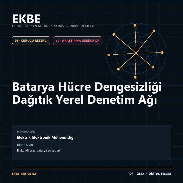 Batarya Hücre Dengesizliği Dağıtık Yerel Denetim Ağı