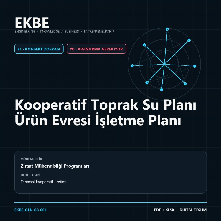 Kooperatif Toprak Su Planı Ürün Evresi İşletme Planı
